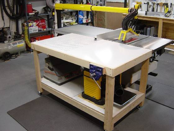 Mobile Table Saw Outfeed